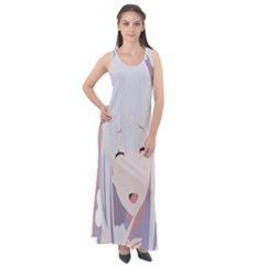 Emilia Rezero Sleeveless Velour Maxi Dress by artworkshop