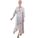 Emilia Rezero Quarter Sleeve Wrap Front Maxi Dress View1