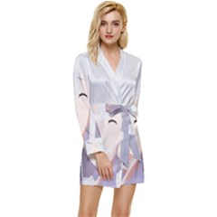 Emilia Rezero Long Sleeve Satin Robe by artworkshop