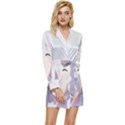 Emilia Rezero Long Sleeve Satin Robe View1