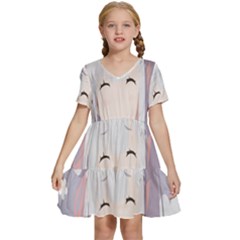 Emilia Rezero Kids  Short Sleeve Tiered Mini Dress by artworkshop