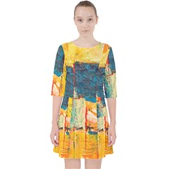 Wall Art Quarter Sleeve Pocket Dress by artworkshop