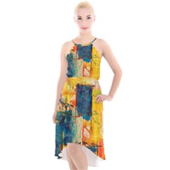 Wall Art High-low Halter Chiffon Dress  by artworkshop