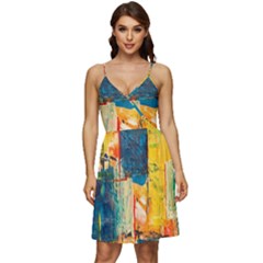 Wall Art V-neck Pocket Summer Dress  by artworkshop