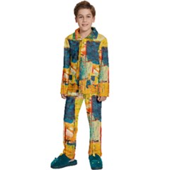 Wall Art Kids  Long Sleeve Velvet Pajamas Set by artworkshop