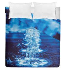 Water Blue Wallpaper Duvet Cover Double Side (queen Size) by artworkshop