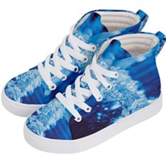 Water Blue Wallpaper Kids  Hi-top Skate Sneakers by artworkshop