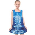 Water Blue Wallpaper Kids  Cross Back Dress View1