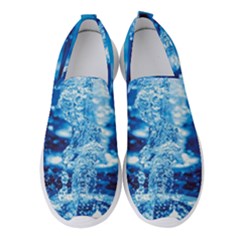 Water Blue Wallpaper Women s Slip On Sneakers by artworkshop