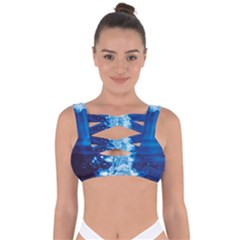 Water Blue Wallpaper Bandaged Up Bikini Top by artworkshop