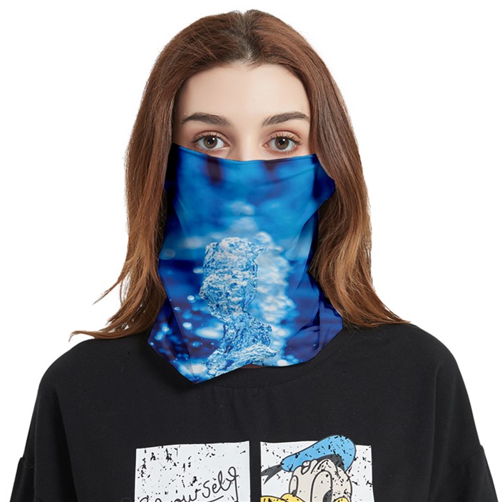 Water Blue Wallpaper Face Covering Bandana (Two Sides)