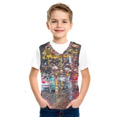 Water Droplets Kids  Basketball Tank Top