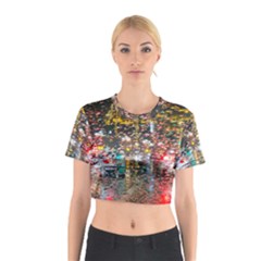 Water Droplets Cotton Crop Top