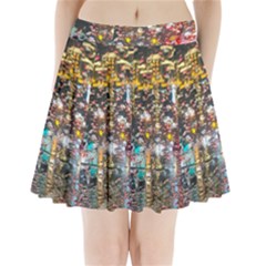 Water Droplets Pleated Mini Skirt