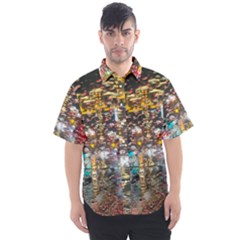 Water Droplets Men s Short Sleeve Shirt