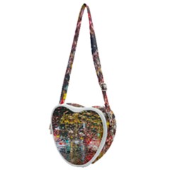 Water Droplets Heart Shoulder Bag by artworkshop