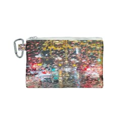 Water Droplets Canvas Cosmetic Bag (small) by artworkshop