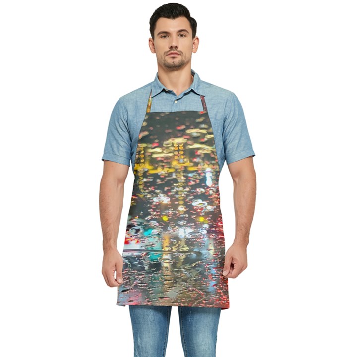 Water Droplets Kitchen Apron