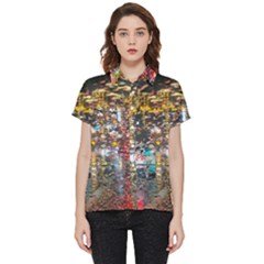 Water Droplets Short Sleeve Pocket Shirt