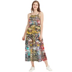 Water Droplets Boho Sleeveless Summer Dress by artworkshop