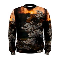 White Flower Men s Sweatshirt by artworkshop