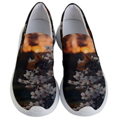 White Flower Women s Lightweight Slip Ons by artworkshop