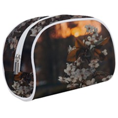 White Flower Make Up Case (medium) by artworkshop