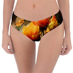 Yellow Butterfly Flower Reversible Classic Bikini Bottoms