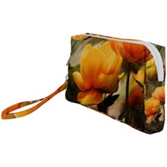 Yellow Butterfly Flower Wristlet Pouch Bag (small) by artworkshop