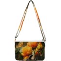 Yellow Butterfly Flower Double Gusset Crossbody Bag View1