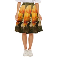 Yellow Butterfly Flower Classic Short Skirt by artworkshop