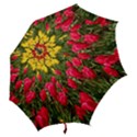 Yellow Pink Red Flowers Hook Handle Umbrellas (Small) View2