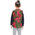 Yellow Pink Red Flowers Kids  Hooded Puffer Vest View2