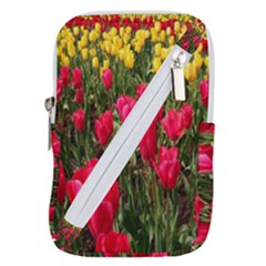 Yellow Pink Red Flowers Belt Pouch Bag (small) by artworkshop