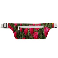 Yellow Pink Red Flowers Active Waist Bag by artworkshop