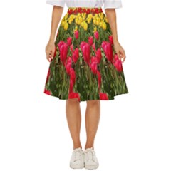 Yellow Pink Red Flowers Classic Short Skirt by artworkshop