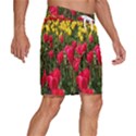 Yellow Pink Red Flowers Men s Beach Shorts View3