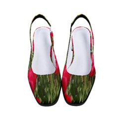 Yellow Pink Red Flowers Women s Classic Slingback Heels by artworkshop