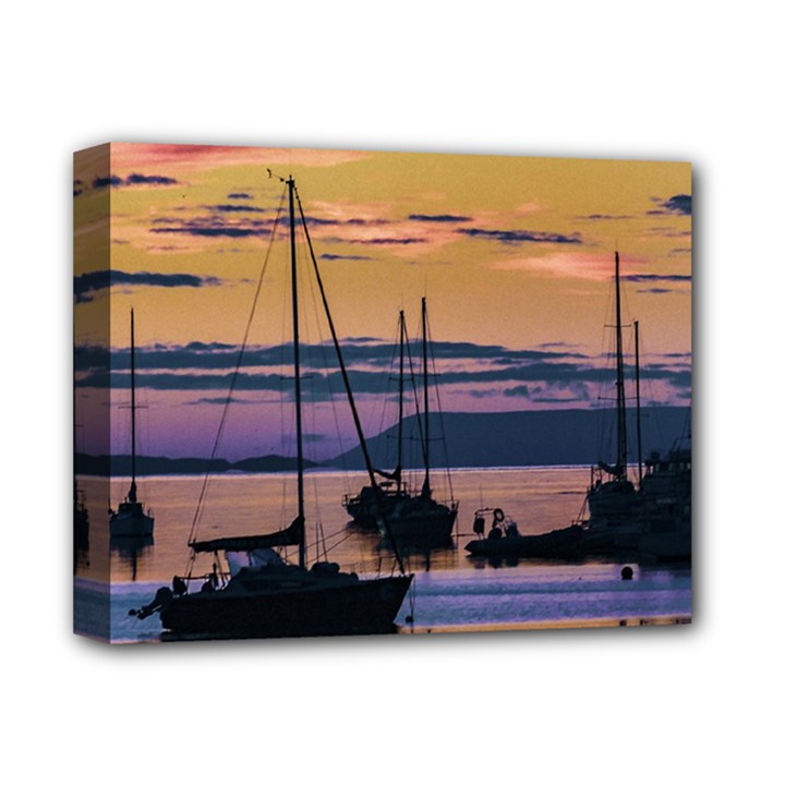 Twilight Over Ushuaia Port Deluxe Canvas 14  x 11  (Stretched)