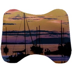 Twilight Over Ushuaia Port Head Support Cushion by dflcprintsclothing