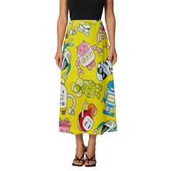 Robot Pattern Classic Midi Chiffon Skirt by Grandong