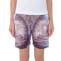 Cosmic Egg Sacred Geometry Art Women s Basketball Shorts by Grandong