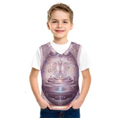 Cosmic Egg Sacred Geometry Art Kids  Basketball Tank Top by Grandong