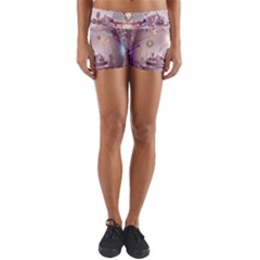 Cosmic Egg Sacred Geometry Art Yoga Shorts by Grandong