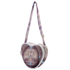 Cosmic Egg Sacred Geometry Art Heart Shoulder Bag by Grandong