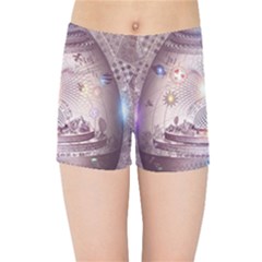 Cosmic Egg Sacred Geometry Art Kids  Sports Shorts by Grandong