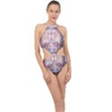 Cosmic Egg Sacred Geometry Art Halter Side Cut Swimsuit View1