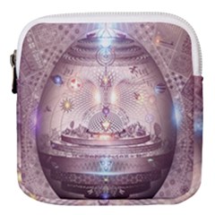 Cosmic Egg Sacred Geometry Art Mini Square Pouch by Grandong