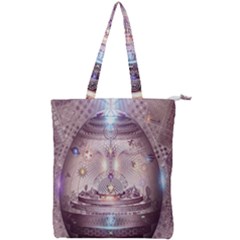 Cosmic Egg Sacred Geometry Art Double Zip Up Tote Bag by Grandong