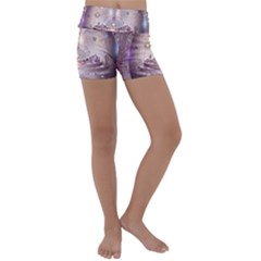 Cosmic Egg Sacred Geometry Art Kids  Lightweight Velour Yoga Shorts by Grandong